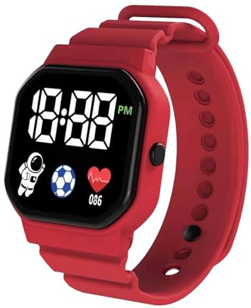 Kids Digital Watch - Barn Smart Watch For Boys | Utomhus Sportklocka | Vattentät Armbandsur, Bekväma Sportklockor för Barn, Fashionabla LED-klockor, Silikon För Barn, Raga