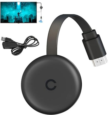 Wireless HDMI Display Adapter, 4K 1080P HDR Screen Mirroring Display Dongle, 2.4/5GHz WiFi HDMI Adapter Connector, Support Miracast/DLNA/Airplay, for Android, iOS, Windows, Mac, HDTV, Projector