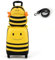 COSTWAY 2tlg Kinderkoffer + Rucksack, 12”+16” Kindertrolley aus Kunststoff, Kindergepäck mit Anti-Verlust-Seil & Griff, Kinder Reisekoffer Flugzeug, Hartschalenkoffer für Jungen & Mädchen (Bienen)