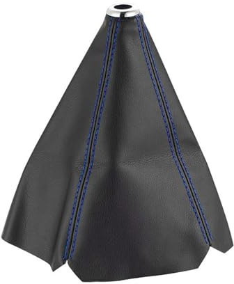 Xibao Funda De Cuero Para Palanca De Cambios Manual De Automóvil,Funda para Palanca de Cambios,Apto para la Mayoría de las Modificaciones de Vehículos con Transmisión Manual y Automática (Negro&Azul)