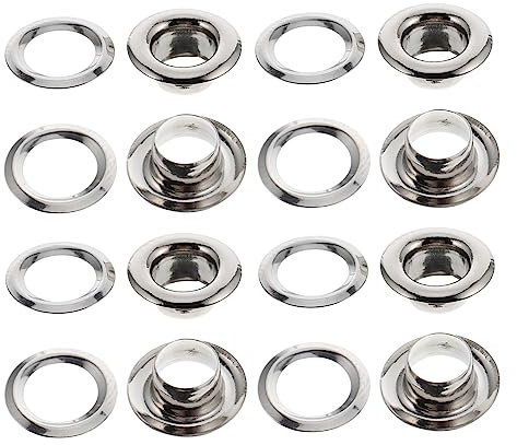 Occhielli per Tende in Ottone Argento 100 Pezzi Anelli