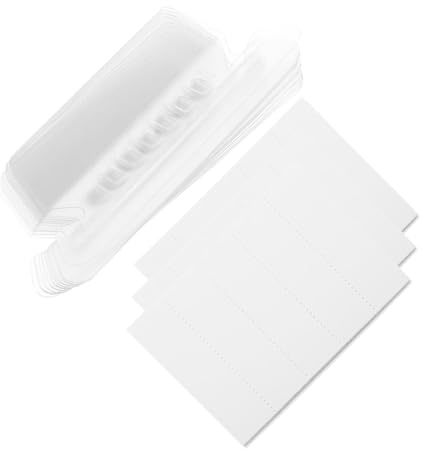 WEKAMOS 50 Pestañas Colgantes para Carpetas de Archivo Diseño Transparente y Resistencia a Roturas, Incluye Tarjetas en Blanco para Oficina y Hogar