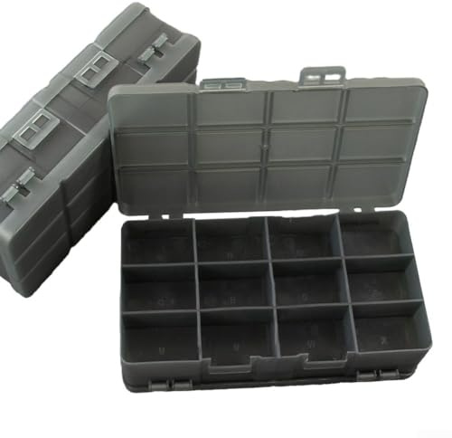 Gdfnmogo Caja organizadora de almacenamiento de plástico con múltiples compartimentos con ranuras ajustables para herramientas, tornillos, suministros de manualidades y accesorios de joyería