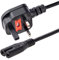 StarTech.com Cable de 1m de Alimentación para Portátiles, BS1363 A C7, 2,5A 250V, 18AWG, Cable de Repuesto para Cargador de Portátiles, Cable para Impresoras, para Reino Unido, UL (PXTNB2SEU1M)
