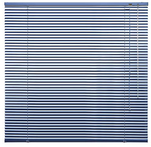 Alu Jalousie Aluminium Jalousette Klemmfix ohne Bohren Tür Fenster Rollo Lamellen Vorhang 10 Farben Breite 50 cm bis 240 cm Länge 130 cm 160 cm 220 cm Metall Klemmträger (120 x 160 cm Blau Metallic)
