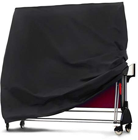 Tischtennisplatte UCARE Tischtennisplatte Abdeckung für Garten Fit für Klapptisch Schwarz 165 * 70 * 185cm (420D)