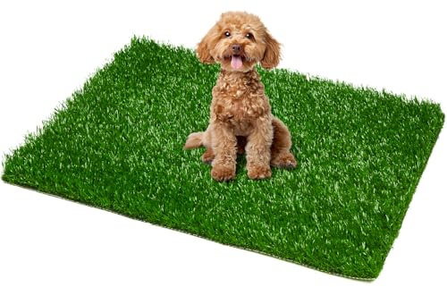 Artificial Pet Pee Grass Mat for Puppy, Pet Turf Fake Grass Replacement Pad for Dog Potty Training, Indoor and Outdoor (46 x 58.5 cm)