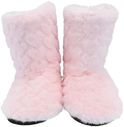 Holibanna Botines Calzado de Piso Cálido Interior Grueso Alto Tubo Botas de Piso Casa Peluda s Antideslizantes para Mujer Zapatillas Botines para Mujer