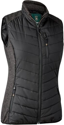 Deerhunter Lady Caroline Padded Waistcoat with Knit Black