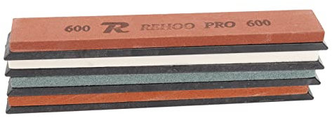 Topyond Ensemble De 4 Pierres à Aiguiser Les Couteaux, Comprend des Pierres à Grain 120, 320, 600 Et 1500, pour Couteaux De Cuisine, Ciseaux, Ciseaux, Haches Et Outils De Travail du Bois