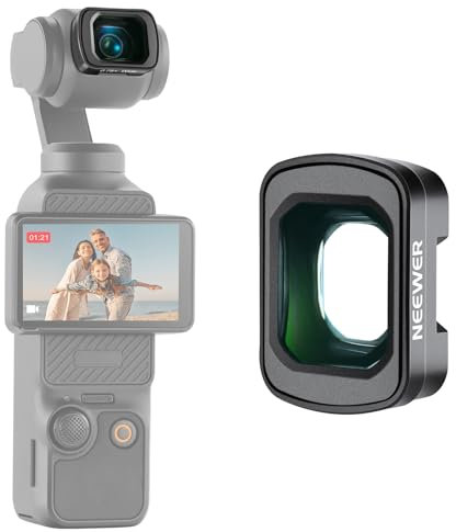 NEEWER 0,75X Weitwinkelobjektiv Lens kompatibel mit DJI OSMO Pocket 3, erweitertes Sichtfeld von 108°, magnetisch beschichtetes asphärisches Kamera Objektiv Zubehör, LS-45