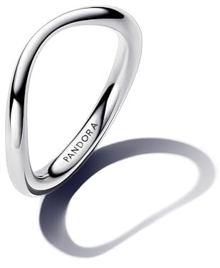 PANDORA Essence Organisch Geformter Bandring aus Sterling Silber, Größe: 56, 193314C00-56