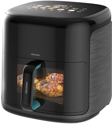 Cecotec Freidora de Aire sin Aceite 8,5L Plancha Grill Doble Resistencia Ahumador Integrado Air Fryer Cecofry&Grill Smokin'Prime 8500. 2300W, Temperatura Regulable 40-20ºC, 10 Menús