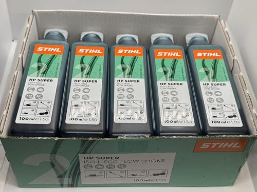 Stihll One Shot Semi Synthetic HP Super Engine Oil 2-Stroke Oil (Green), 10 Pack -07813198068