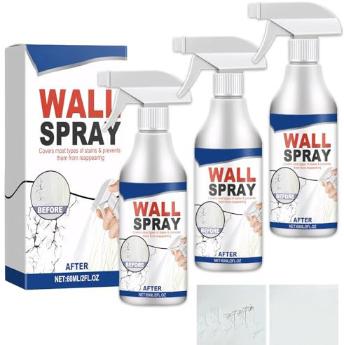 Carreneu Magic Wall Repair Spray,3 PCS Wall Spray Paint White,White Paint for Wall,Wandfarbe Spray Sprühfarbe für Wände Eine Einfache und Schnelle Lösung für Eine Reibungslose Reparatur