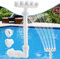 Ueyben Verstellbarer Poolbrunnen, Pool Wasserfall Sprinkler Mit Adapter Wasserfall Kühler Belüfter Spray Pool Zubehör Mit 5 Düsen Für Schwimmbad