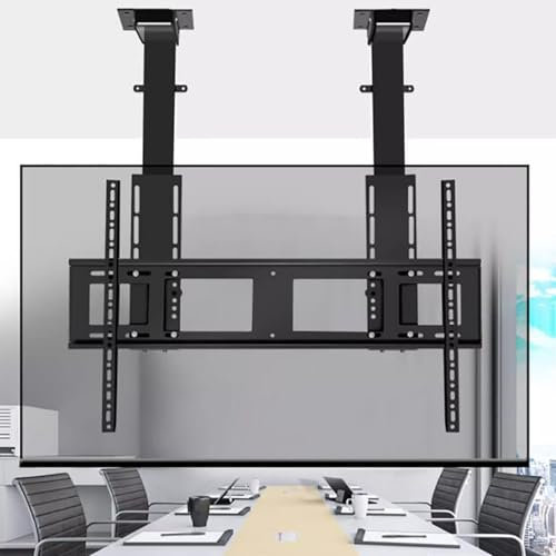 Staffa di supporto per TV regolabile in altezza con sollevamento elettrico, sollevamento automatico, adatta per supporto TV motorizzato da 55 a 120 pollici (monocolore, 900-2200 mm