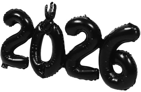 Mikikit 6 Piezas Globos Decorativos Número de Globos de Aluminio para Fiestas de Graduación Bodas y Decoración Navideña Paquete Inflables Números para Fotos