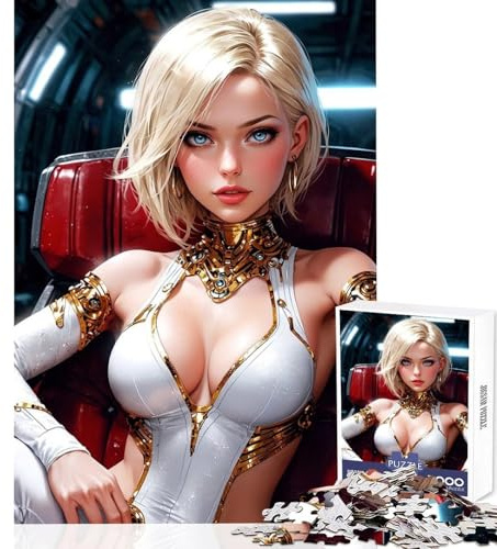 Rompecabezas para Adolescentes de 1000 Piezas Stacey Starlight en el Asiento del piloto Juguetes antiestrés Regalo de cumpleaños Juegos Divertidos Actividades Divertidas en casa tamaño 38x52cm