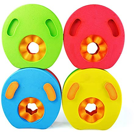 4Pcs Swim Discs Learn to Swim EVA Foam Arm Bands Float For Swimming Baby Kids Children Eco Friendly,Kids Arm Float Discs EVA Swim Float Colorful Discs Armbands Floating Sleeves Buoyancy Circles Rings