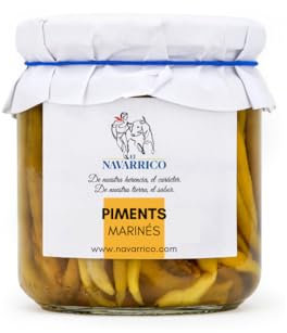 El Navarrico - Poivrons Guindillas d'Espagne | Conserves Gourmandes | Gouttes de Poivron | 127,6 g | Larmes de Poivrons | Semence de Poivron | Poivrons Gouttes