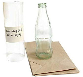 Zhenwo Coke Bottle Magic Trick – Verschwindende Flasche Magic Prop Für Magier Eine Flasche Aus Leeren Papiertüten,A