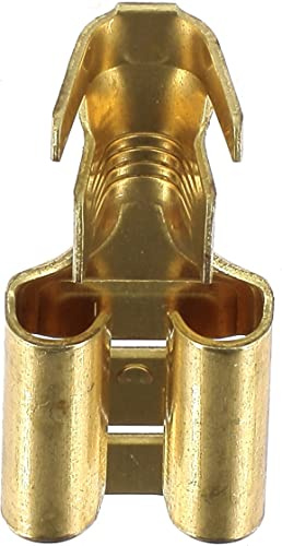 Restagraf Capocorda Piatto Nudo Femmina 9,5 x 12 mm (2,6 a 6 mm²) (Confezione da 30 Pezzi), Ottone