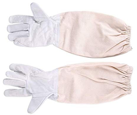 RXYNLL Imkhandschuhe, Imkerhandschuhe für Kinder - langlebige Imkhandschuhe zum Besuchen und Erleben von Imkereischutzwerkzeugen Ziegenleder