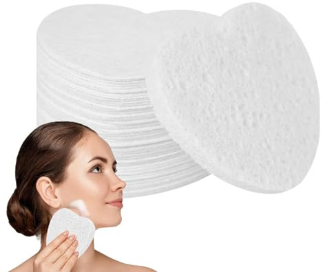 Herz-Gesichtsschwämme – 50-teiliges Kosmetik-Spa-Schwämme, Gesichtsschwamm-Set | 50 Herzförmige Schwämme Mit Natürlichem Holzzellstoffmaterial, Kosmetische Spa-Herz-Gesichtsschwämme Für Den Innen- Und