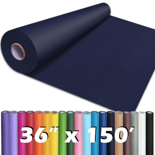 PerkHomy Navy Blue Kraft Paper Roll 36 x 1,800 (150') for Gift Wrapping Bouquet Flower Art Painting Craft Writing Packaging Shipping 80GSM 55LB (Navy Blue, 36 x 150')