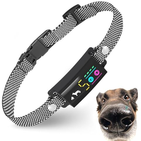 Anti Bark Collar for Small Medium Dogs, No Shock Barking Collars with 5 Adjustable Sensitivity, Vibration Beep Modes, Rechargeable Dog Barking Collar,IP67 Waterproof Effective Humane Smart Bark Collar