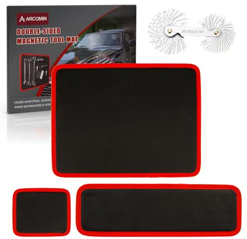 3āPC Flexible Magnetic Tool Mat & Tray Set, NonāSlip PVC Organizer