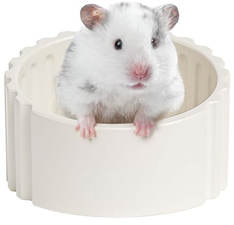 mini&moe Hamster Food Bowl - Ceramic Guinea Pig Bowl Anti-Turning Durable Small Animals Dish for Dwarf Gerbil, Rat, Rabbit