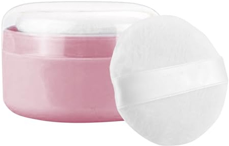Babypuffpuder | medicinskt talkgranulfodral | Tomma plastkosmetiska burkar | Lättviktiga kosmetiska bönor för spädbarn eller vuxna | Applicateu