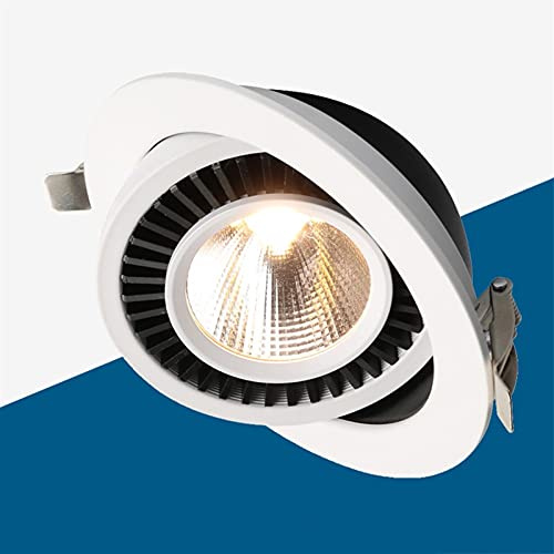 GUHPZA Faretto LED Girevole da 15 W, Faretto da Incasso, Lampada da Parete Rotonda Bianca 3000 K, Faretti Ignifughi, Apparecchi di Illuminazione per Decorazioni da Bag