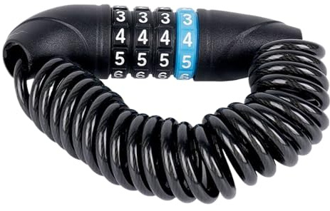 Candado Para Casco De Moto | Candado De Combinación 4 Dígitos De Alta Resistencia, De Bicicleta De Alta Seguridad | Para Aparcamiento Seguridad Viajes Desplazamiento Ejercicio