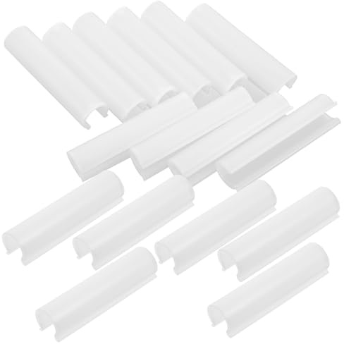 DOITOOL Morsetto per Serra Bianco in PVC 16 Pezzi Clip Durevole per Tubo da 127 MM Fissaggio per Coperture e Protezioni Agricole Compatibile Tubi in PVC e Metallo per Uso Agricolo