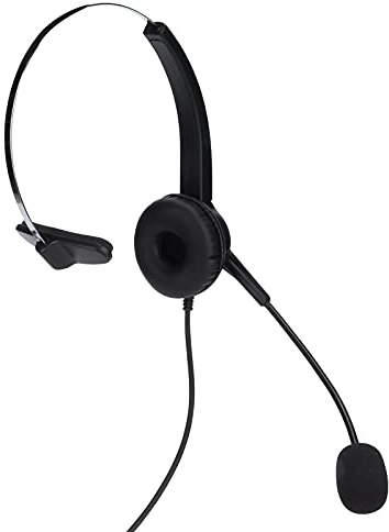 CFTGIW Telefonheadset OmniDirectional Business Office Telefon Call Center Headset med Sladd) Till den Humaniserade eller Genomgående Reducerade Rösten i Högupplöst (VH530-RJ9 (enkelöra))