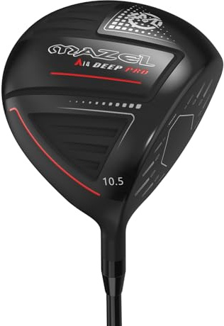 MAZEL Aluminum Golf Driver 9.5°/10.5°,Men’s Driver, 45.5 Graphite Shaft Stiff/Regular, Large Sweet Spot for Forgiveness & Distance (Black A14, Graphite, Stiff, 10.5, Degrees, Right)