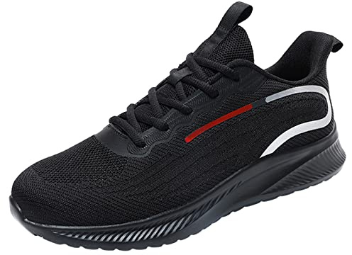 YOSUWOAI Zapatillas deportivas para hombre, transpirables, modernas, cómodas, de negocios, ligeras, con cordones, transpirables, informales