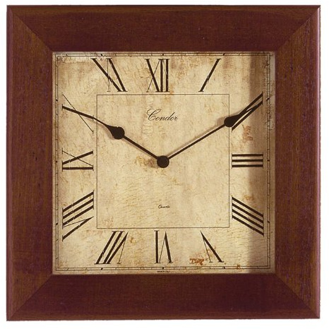 Gallo 01102OTT102VR - Orologio da Parete in Stile Classico, in Legno di Noce, Effetto Anticato