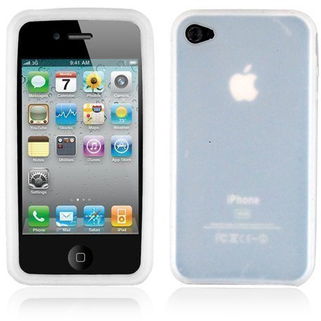 Accessotech Clear Silicone Rubber Gel Case Cover Protector Protection for Apple iPhone 4/4S