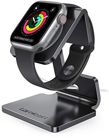 Lamicall Ladestation für Apple Watch, Charging Dock Station - Halterung Ständer für Apple Watch Series 10, 9, 8, SE, Ultra 2, iWatch Series 7/6/5/4/3/2/1, 44mm / 42mm / 40mm / 38mm - Schwarz
