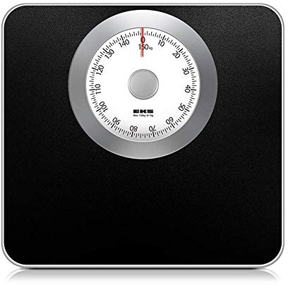 LRBBH Báscula de Baño Mecánica, Báscula de Baño de Precisión Analógica, Acero Inoxidable de Cuadrante Extra Grande, Escala de Peso Corporal de Alta Precisión.,Negro