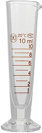 VILLCASE 10ml Messbecher Klein, Glas Messbecher mit Skalierung, Ideal für Flüssigkeiten und Pulver, Einfache Reinigung für Labor Und Küche