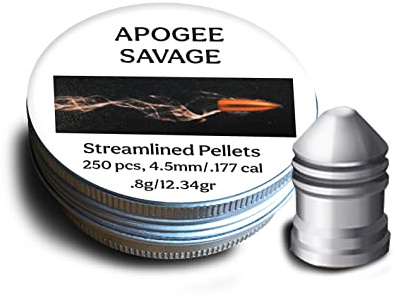 Apogee Savage Lead Streamlined Airgun Pellets .177/4.50mm