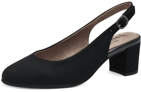 Jana Escarpins pour Femmes avec lanière réglable Vegan, Noir (Noir), 42 EU