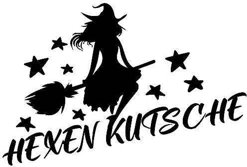 KLEBEKÖNIG Hexenkutsche Autoaufkleber Deko Stickerbomb Autosticker Decal Auto Car Motorrad Fahrrad Roller Bike Deko Tuning