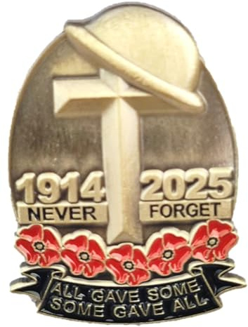 1914 2025 101th Remembrance Lest We Forget Pin Badge Brooch Gifts Decorations Gifts Memorabilia