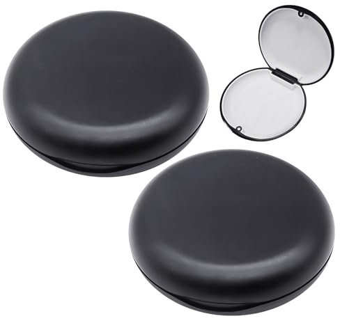 2 scatole dentali, contenitore per protesi, scatola di immagazzinaggio, contenitore fisso, paradenti, scatola per denti (nero)